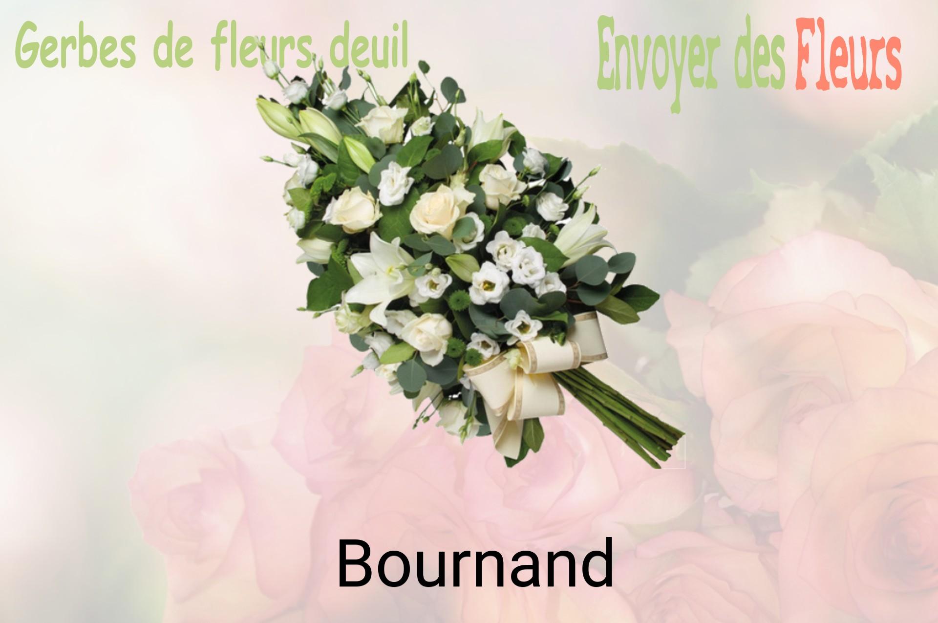 Gerbe de fleurs de deuil livrée à Bournand